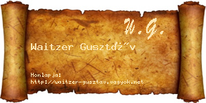 Waitzer Gusztáv névjegykártya