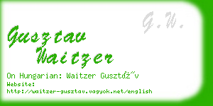 gusztav waitzer business card